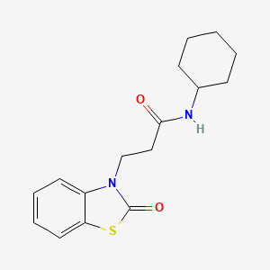 N-cyclohexyl-3-(2-oxo-1,3-benzothiazol-3-yl)propanamide