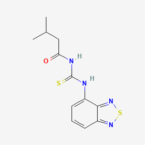 molecular formula C12H14N4OS2 B11431241 N-(2,1,3-benzothiadiazol-4-ylcarbamothioyl)-3-methylbutanamide 