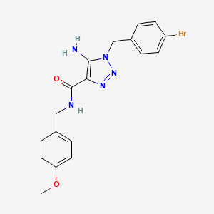 5-amino-1-(4-bromobenzyl)-N-(4-methoxybenzyl)-1H-1,2,3-triazole-4-carboxamide