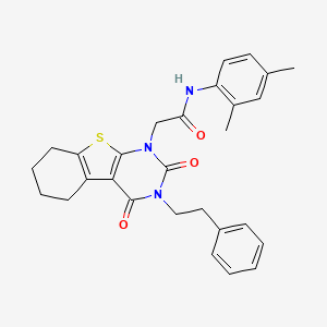 N-(2,4-dimethylphenyl)-2-[2,4-dioxo-3-(2-phenylethyl)-3,4,5,6,7,8-hexahydro[1]benzothieno[2,3-d]pyrimidin-1(2H)-yl]acetamide