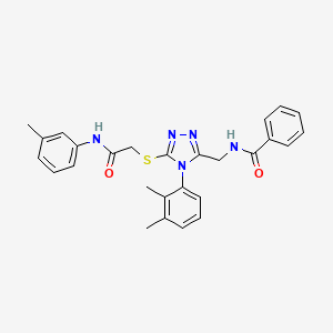 N-{[4-(2,3-Dimethylphenyl)-5-({[(3-methylphenyl)carbamoyl]methyl}sulfanyl)-4H-1,2,4-triazol-3-YL]methyl}benzamide