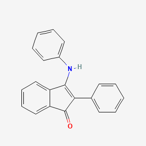 molecular formula C21H15NO B11431335 3-Anilino-2-phenyl-1H-inden-1-one CAS No. 14303-28-7