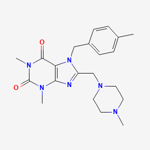 1,3-dimethyl-7-(4-methylbenzyl)-8-[(4-methylpiperazin-1-yl)methyl]-3,7-dihydro-1H-purine-2,6-dione