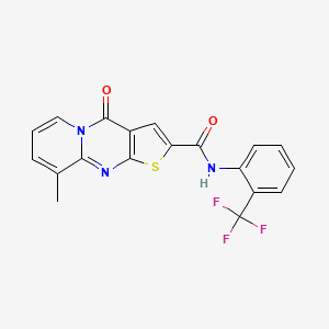 9-methyl-4-oxo-N-[2-(trifluoromethyl)phenyl]-4H-pyrido[1,2-a]thieno[2,3-d]pyrimidine-2-carboxamide