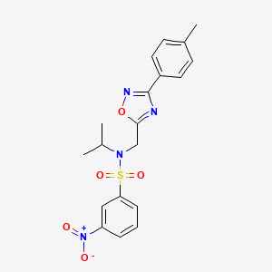 N-{[3-(4-methylphenyl)-1,2,4-oxadiazol-5-yl]methyl}-3-nitro-N-(propan-2-yl)benzenesulfonamide