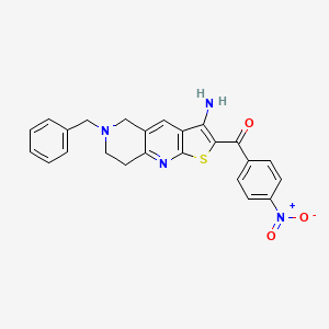 (3-Amino-6-benzyl-5,6,7,8-tetrahydrothieno[2,3-b][1,6]naphthyridin-2-yl)(4-nitrophenyl)methanone