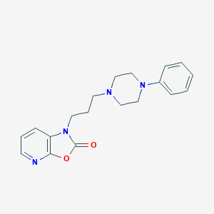 molecular formula C19H22N4O2 B114314 Oxazolo(5,4-b)pyridin-2(1H)-one, 1-(3-(4-phenyl-1-piperazinyl)propyl)- CAS No. 142714-68-9