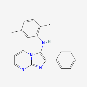 molecular formula C20H18N4 B11431405 N-(2,5-dimethylphenyl)-2-phenylimidazo[1,2-a]pyrimidin-3-amine 