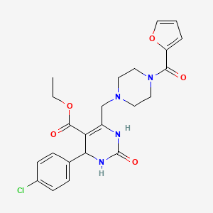 Ethyl 4-(4-chlorophenyl)-6-{[4-(furan-2-ylcarbonyl)piperazin-1-yl]methyl}-2-oxo-1,2,3,4-tetrahydropyrimidine-5-carboxylate