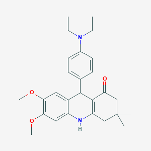 9-[4-(diethylamino)phenyl]-6,7-dimethoxy-3,3-dimethyl-3,4,9,10-tetrahydroacridin-1(2H)-one