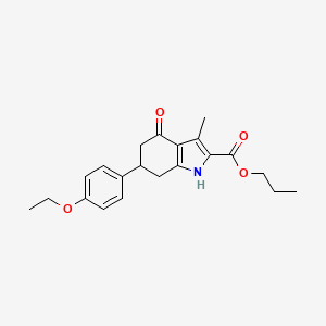 propyl 6-(4-ethoxyphenyl)-3-methyl-4-oxo-4,5,6,7-tetrahydro-1H-indole-2-carboxylate