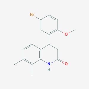 4-(5-bromo-2-methoxyphenyl)-7,8-dimethyl-3,4-dihydroquinolin-2(1H)-one