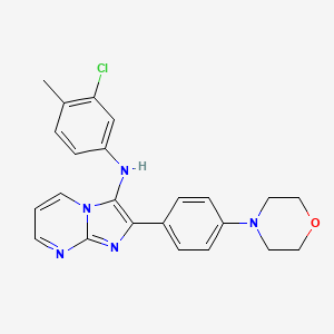 N-(3-chloro-4-methylphenyl)-2-[4-(morpholin-4-yl)phenyl]imidazo[1,2-a]pyrimidin-3-amine