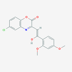 (3E)-6-chloro-3-[2-(2,4-dimethoxyphenyl)-2-oxoethylidene]-3,4-dihydro-2H-1,4-benzoxazin-2-one