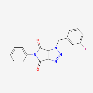 1-(3-fluorobenzyl)-5-phenyl-3a,6a-dihydropyrrolo[3,4-d][1,2,3]triazole-4,6(1H,5H)-dione