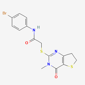 N-(4-bromophenyl)-2-((3-methyl-4-oxo-3,4,6,7-tetrahydrothieno[3,2-d]pyrimidin-2-yl)thio)acetamide