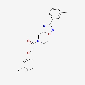 molecular formula C23H27N3O3 B11431591 2-(3,4-dimethylphenoxy)-N-{[3-(3-methylphenyl)-1,2,4-oxadiazol-5-yl]methyl}-N-(propan-2-yl)acetamide 