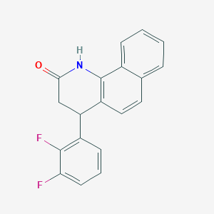 molecular formula C19H13F2NO B11431596 4-(2,3-difluorophenyl)-3,4-dihydrobenzo[h]quinolin-2(1H)-one 