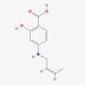 molecular formula C11H13NO3 B1143160 4-[(2Z)-2-Buten-1-ylamino]-2-hydroxybenzoic acid CAS No. 180633-25-4