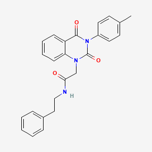 2-[3-(4-methylphenyl)-2,4-dioxo-1,2,3,4-tetrahydroquinazolin-1-yl]-N-(2-phenylethyl)acetamide