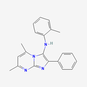 5,7-dimethyl-N-(2-methylphenyl)-2-phenylimidazo[1,2-a]pyrimidin-3-amine