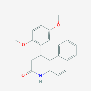 molecular formula C21H19NO3 B11431654 1-(2,5-Dimethoxyphenyl)-1,4-dihydrobenzo[f]quinolin-3(2H)-one 