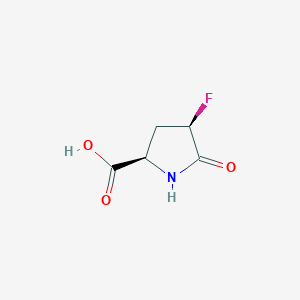 molecular formula C5H6FNO3 B1143172 (2R,4R)-4-fluoro-5-oxopyrrolidine-2-carboxylic acid CAS No. 160705-72-6