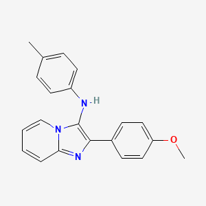 molecular formula C21H19N3O B11431726 2-(4-methoxyphenyl)-N-(4-methylphenyl)imidazo[1,2-a]pyridin-3-amine 