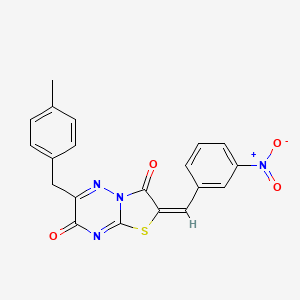 (2E)-6-(4-methylbenzyl)-2-(3-nitrobenzylidene)-7H-[1,3]thiazolo[3,2-b][1,2,4]triazine-3,7(2H)-dione