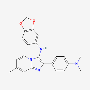 N-(1,3-benzodioxol-5-yl)-2-[4-(dimethylamino)phenyl]-7-methylimidazo[1,2-a]pyridin-3-amine