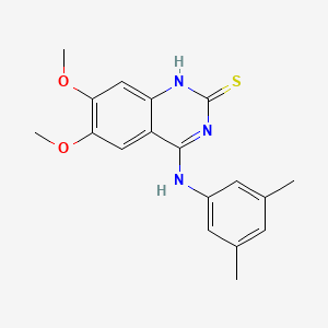 molecular formula C18H19N3O2S B11431774 4-[(3,5-Dimethylphenyl)amino]-6,7-dimethoxy-1,2-dihydroquinazoline-2-thione 