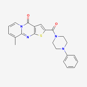 9-Methyl-2-[(4-phenylpiperazino)carbonyl]-4H-pyrido[1,2-A]thieno[2,3-D]pyrimidin-4-one