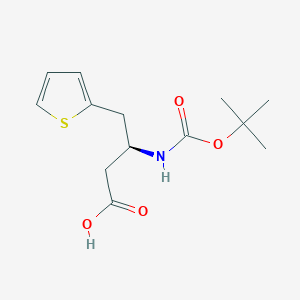 molecular formula C13H19NO4S B1143179 (S)-3-((tert-butoxycarbonyl)amino)-4-(thiophen-2-yl)butanoic acid CAS No. 190190-47-7