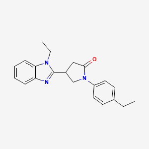 4-(1-ethyl-1H-benzo[d]imidazol-2-yl)-1-(4-ethylphenyl)pyrrolidin-2-one