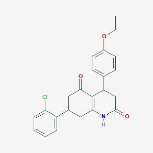 7-(2-chlorophenyl)-4-(4-ethoxyphenyl)-4,6,7,8-tetrahydroquinoline-2,5(1H,3H)-dione