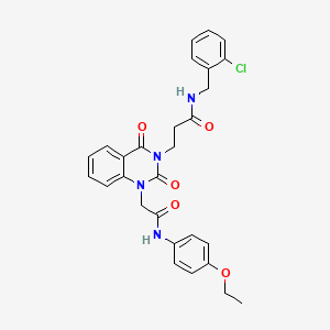 N-[(2-chlorophenyl)methyl]-3-[1-[2-(4-ethoxyanilino)-2-oxoethyl]-2,4-dioxoquinazolin-3-yl]propanamide