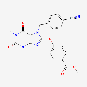 methyl 4-{[7-(4-cyanobenzyl)-1,3-dimethyl-2,6-dioxo-2,3,6,7-tetrahydro-1H-purin-8-yl]oxy}benzoate