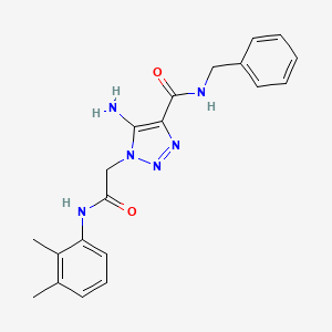 molecular formula C20H22N6O2 B11431815 5-amino-N-benzyl-1-(2-((2,3-dimethylphenyl)amino)-2-oxoethyl)-1H-1,2,3-triazole-4-carboxamide 