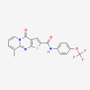 9-methyl-4-oxo-N-[4-(trifluoromethoxy)phenyl]-4H-pyrido[1,2-a]thieno[2,3-d]pyrimidine-2-carboxamide