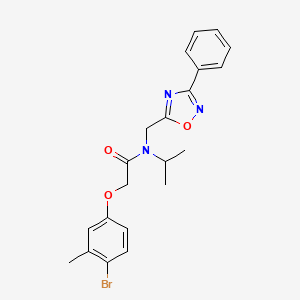 2-(4-bromo-3-methylphenoxy)-N-[(3-phenyl-1,2,4-oxadiazol-5-yl)methyl]-N-(propan-2-yl)acetamide