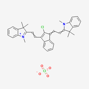 molecular formula C35H34Cl2N2O4 B1143186 2-(2-{2-Chloro-1-[2-(1,3,3-trimethyl-1,3-dihydro-2H-indol-2-ylidene)ethylidene]-1H-inden-3-yl}ethenyl)-1,3,3-trimethyl-3H-indol-1-ium perchlorate CAS No. 159824-78-9