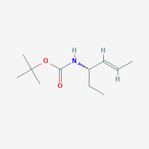 molecular formula C11H21NO2 B1143187 Carbamic acid, (1-ethyl-2-butenyl)-, 1,1-dimethylethyl ester, (S)-(9CI) CAS No. 170080-37-2