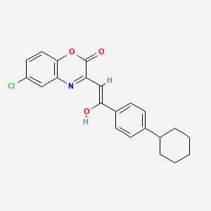 (3E)-6-chloro-3-[2-(4-cyclohexylphenyl)-2-oxoethylidene]-3,4-dihydro-2H-1,4-benzoxazin-2-one