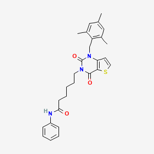 6-[2,4-dioxo-1-(2,4,6-trimethylbenzyl)-1,4-dihydrothieno[3,2-d]pyrimidin-3(2H)-yl]-N-phenylhexanamide