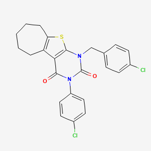 1-(4-chlorobenzyl)-3-(4-chlorophenyl)-6,7,8,9-tetrahydro-1H-cyclohepta[4,5]thieno[2,3-d]pyrimidine-2,4(3H,5H)-dione