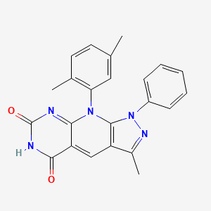 9-(2,5-Dimethyl-phenyl)-3-methyl-1-phenyl-1,9-dihydro-1,2,6,8,9-pentaaza-cyclopenta[b]naphthalene-5,7-dione