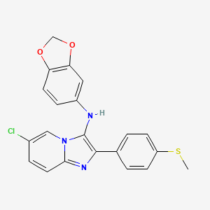 N-(1,3-benzodioxol-5-yl)-6-chloro-2-[4-(methylsulfanyl)phenyl]imidazo[1,2-a]pyridin-3-amine