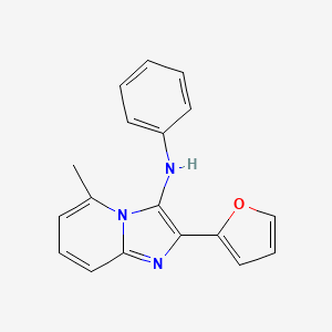 molecular formula C18H15N3O B11431977 2-(furan-2-yl)-5-methyl-N-phenylimidazo[1,2-a]pyridin-3-amine 