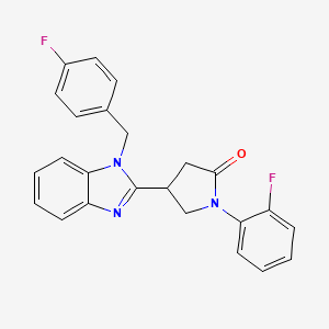 4-[1-(4-fluorobenzyl)-1H-benzimidazol-2-yl]-1-(2-fluorophenyl)pyrrolidin-2-one