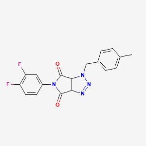 5-(3,4-difluorophenyl)-1-(4-methylbenzyl)-3a,6a-dihydropyrrolo[3,4-d][1,2,3]triazole-4,6(1H,5H)-dione